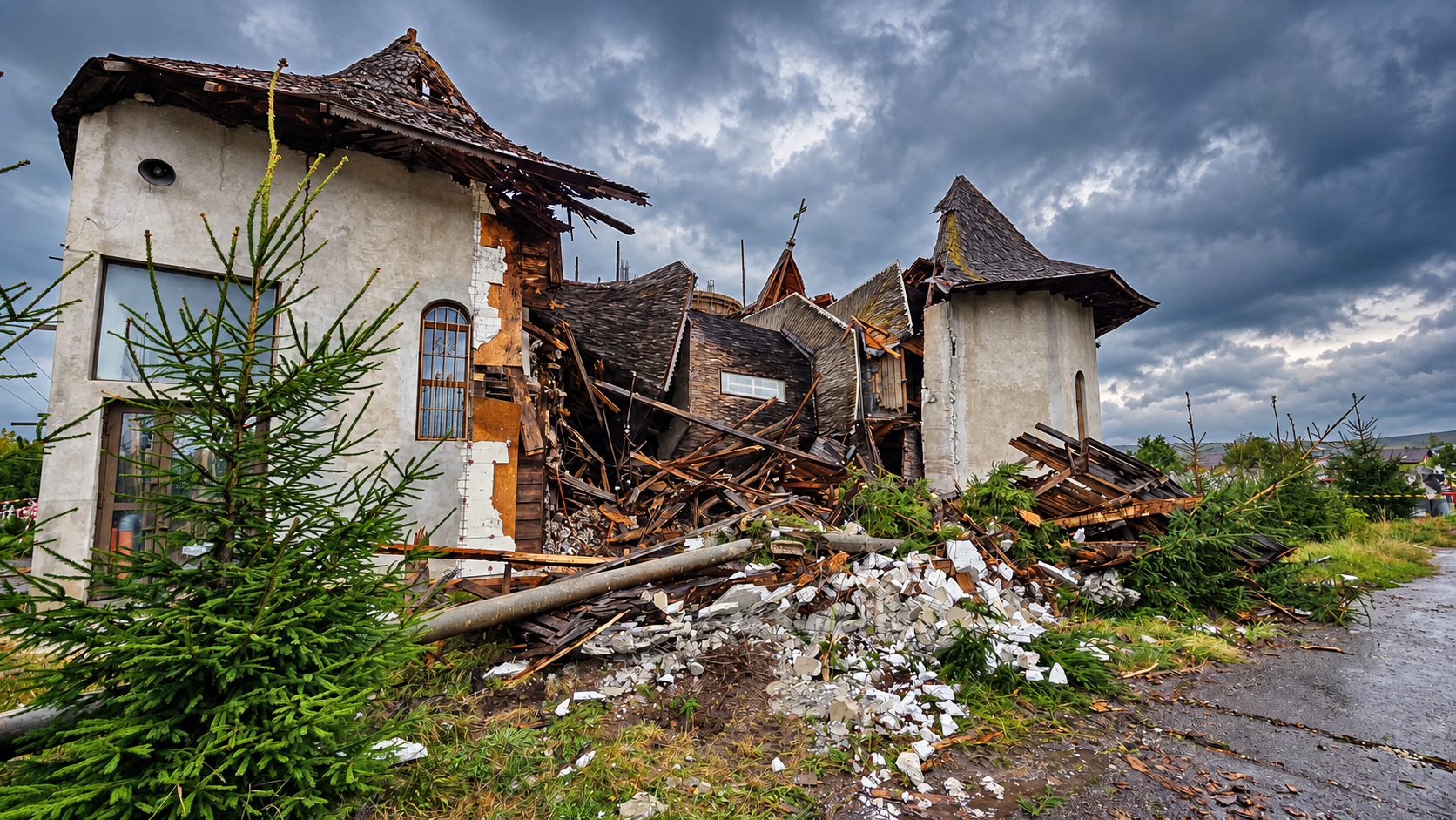 Capela din Cimitirul Pietricica, Piatra-Neamț – fotografie prelucrată