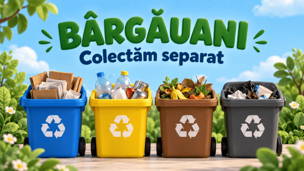 Deșeurile reciclabile nu se amestecă: recomandări și program pentru Bârgăuani