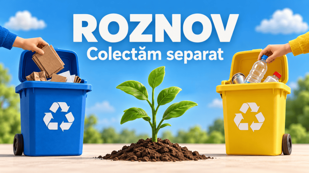 Roznovul are zile distincte pentru deșeurile reziduale, biodeșeuri și reciclabile