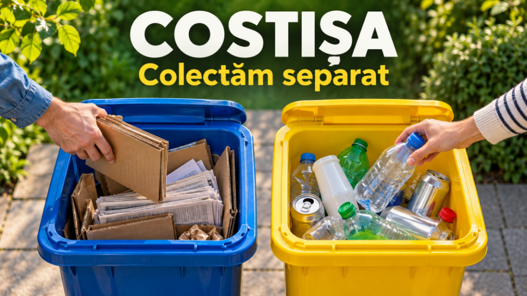 Lunea se colectează deșeurile în Costișa. Separarea începe din gospodărie