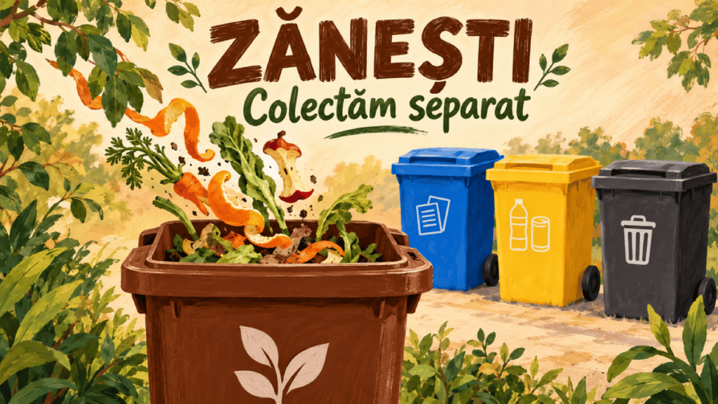 La Zănești, deșeurile au zile diferite de colectare pentru populație și firme
