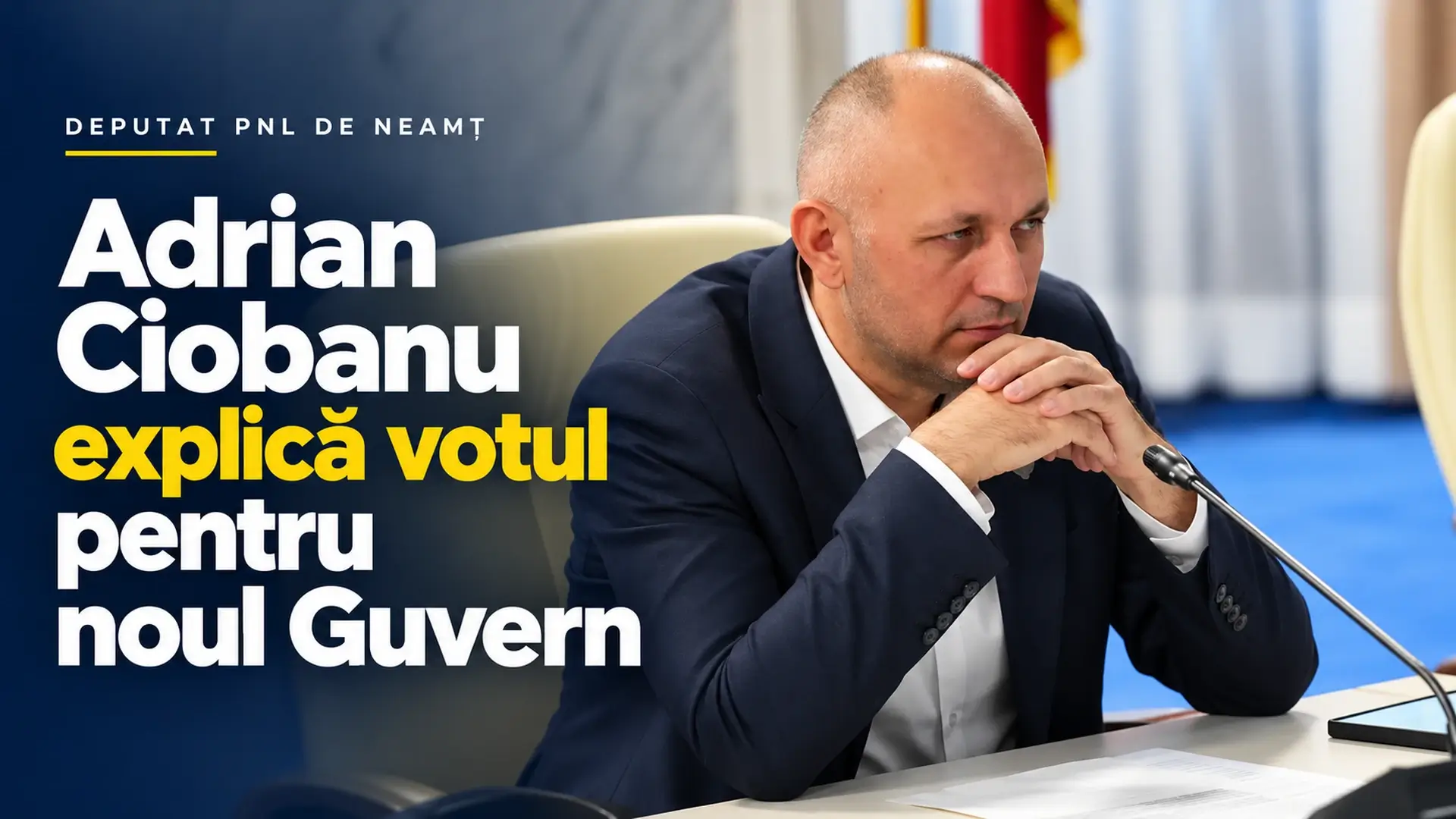 Adrian Ciobanu, deputat PNL de Neamț, într-o copertă despre votul pentru învestirea noului Guvern