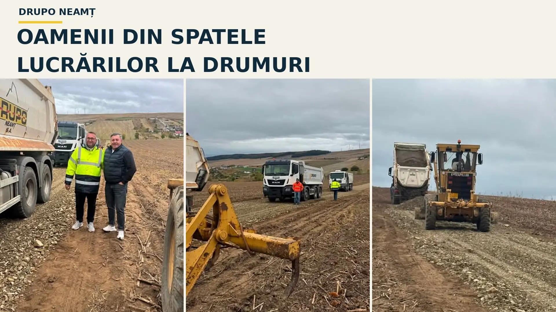 Colaj cu angajații și utilajele DRUPO Neamț pe șantier