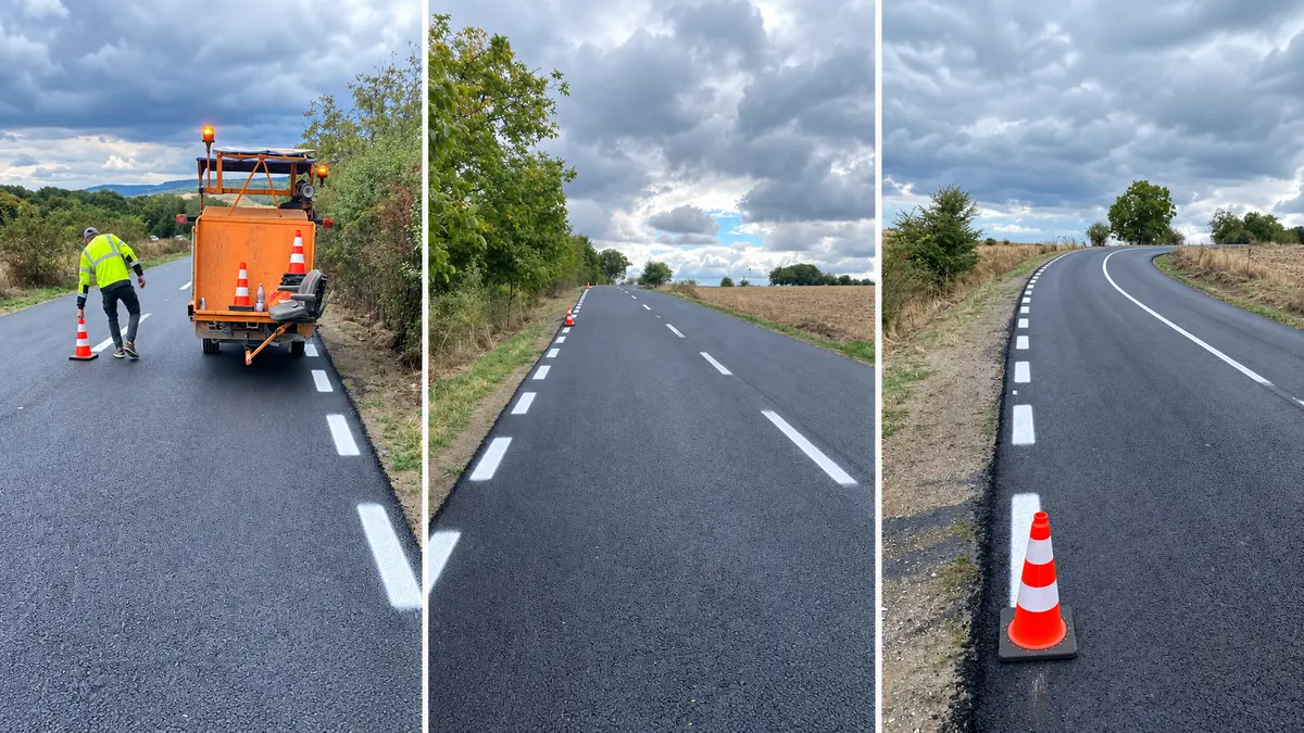 Colaj cu lucrările DRUPO Neamț și drumul reabilitat din Valea Ursului
