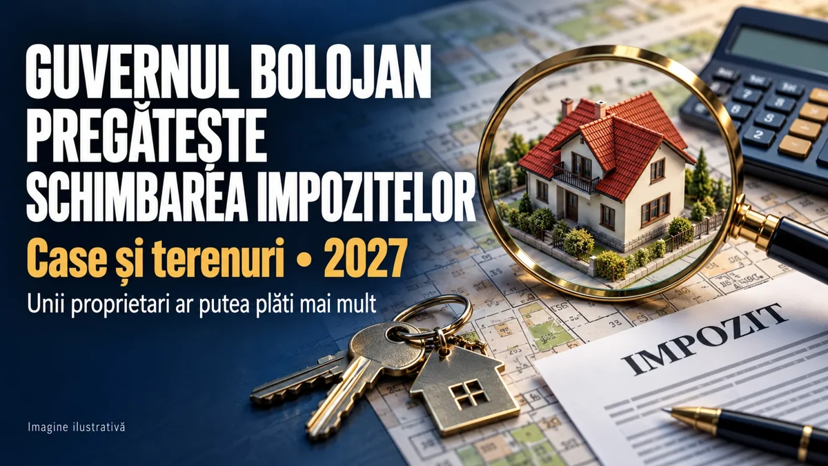 Imagine ilustrativă despre schimbarea impozitării caselor și terenurilor din 2027 – Roznov.