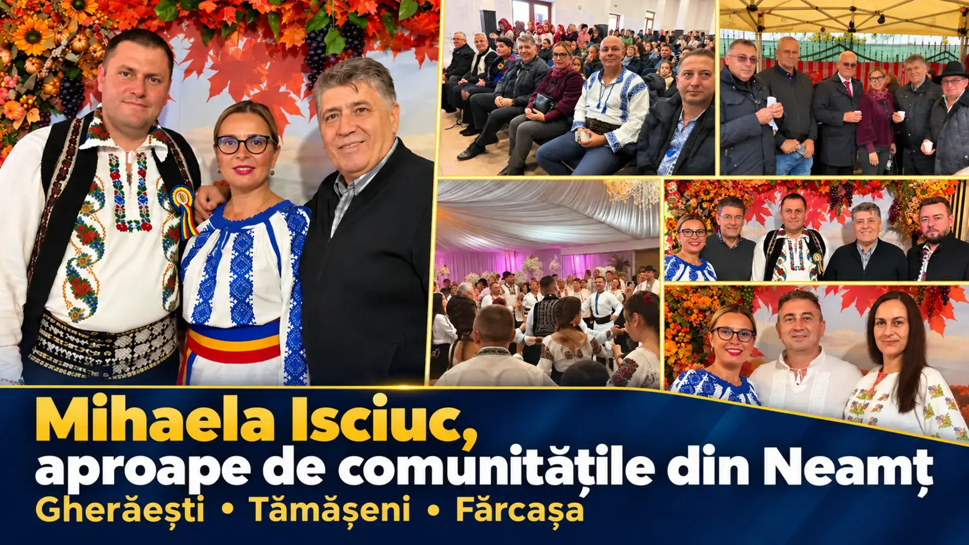 Mihaela Isciuc la întâlniri cu localnicii din Gherăești, Tămășeni și Fărcașa, alături de Laurențiu Leoreanu
